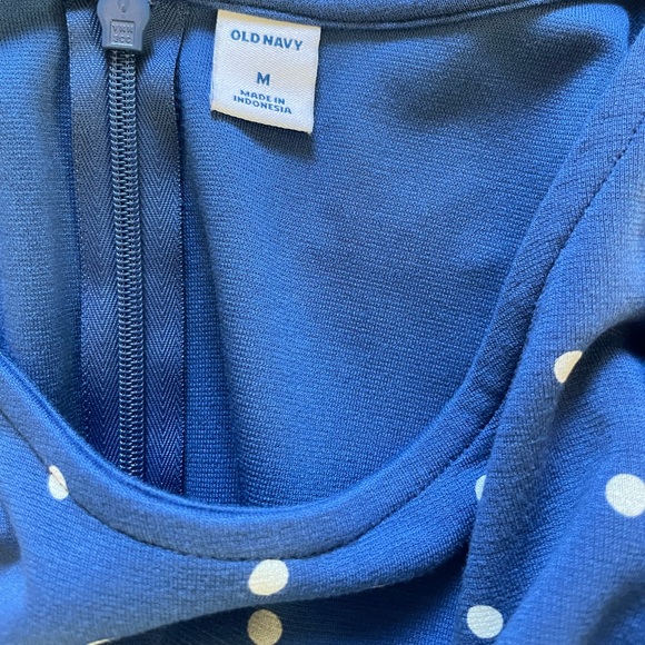 Blue Polka Dot Fishtail Dress - Picture 3 of 3